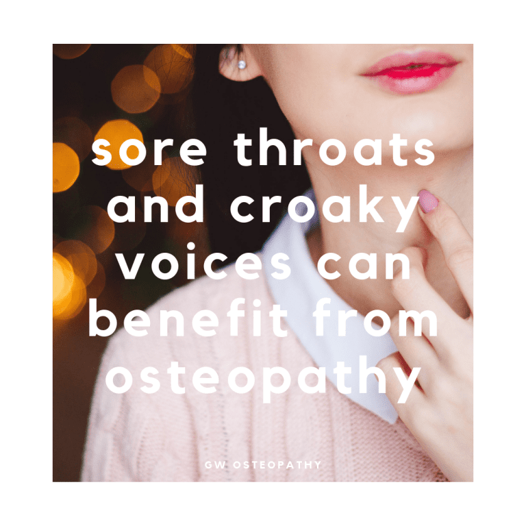 Sore throats can benefit from osteopathy