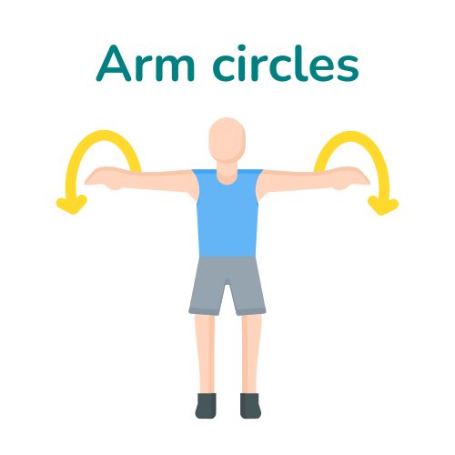 Arm circles warm up exercise