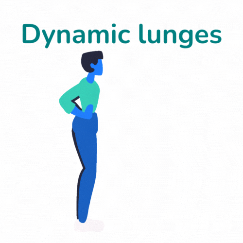 warm up exercise - dynamic lunges